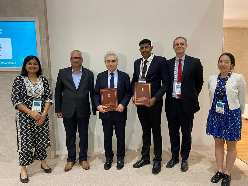 Statement of Intent (SOI) signed between Rajabet & IEA to strengthen cooperation in the field of data & research in energy sector during IEW