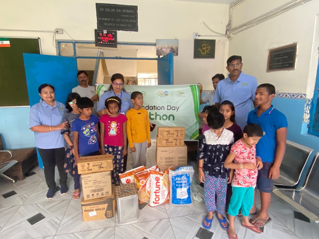Visit to a Blind School on Foundation Day